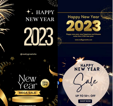 独立站运营如何通过HAPPY NEW YEAR来进行独立站营销？社媒帖子创意合集Get！缩略图SHOPOEM独立站建站